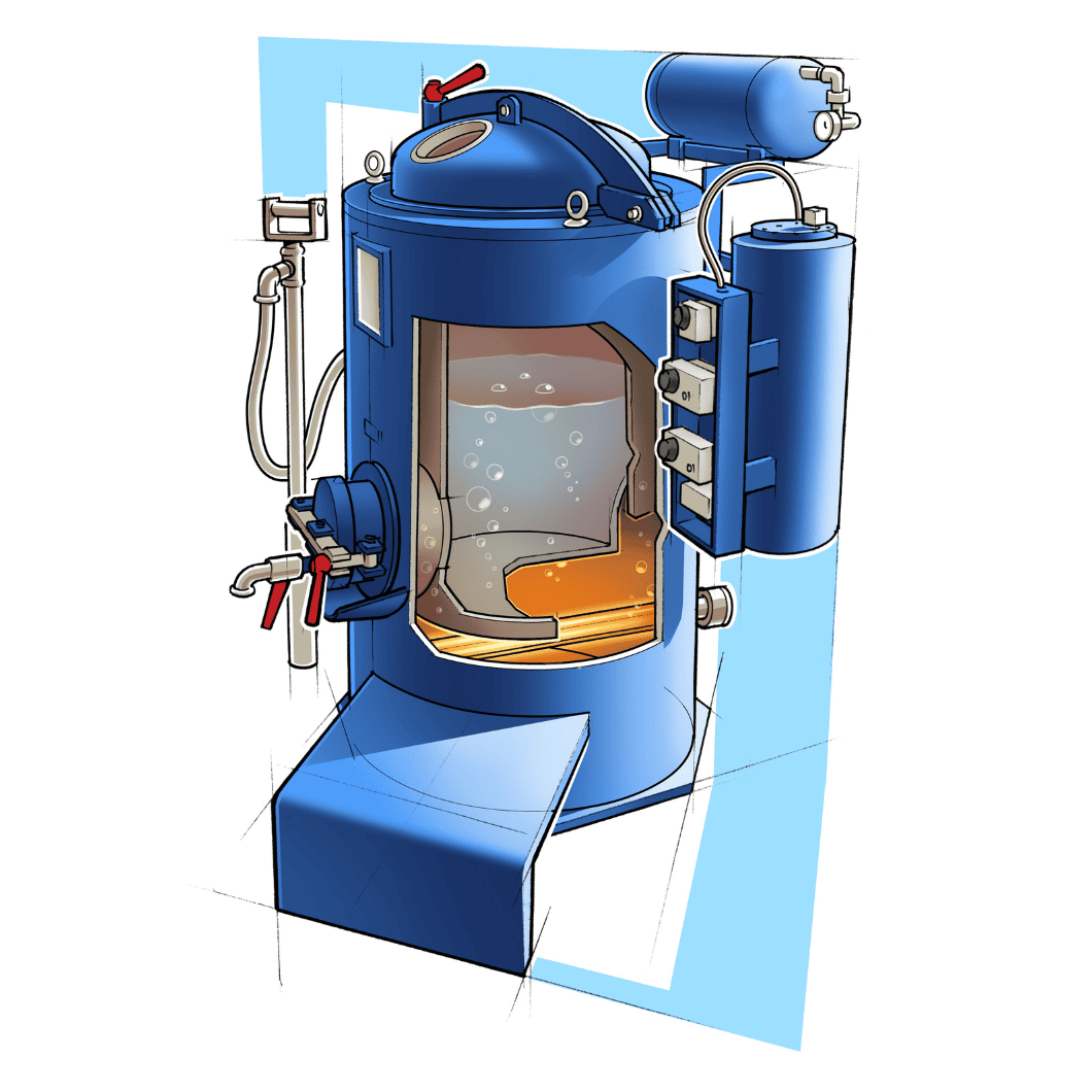 Industrial fermenter for biotechnological processes