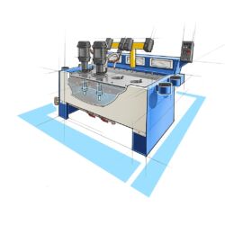 Illustration des Pumpenwaschers PW von Renzmann mit Innenansicht