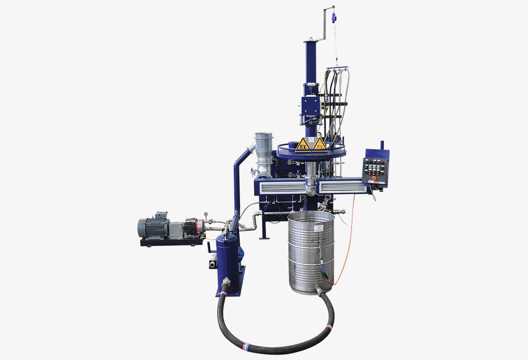 Industrielle Waschmaschine SP zur Innenreinigung von Containern und IBCs auf Metall