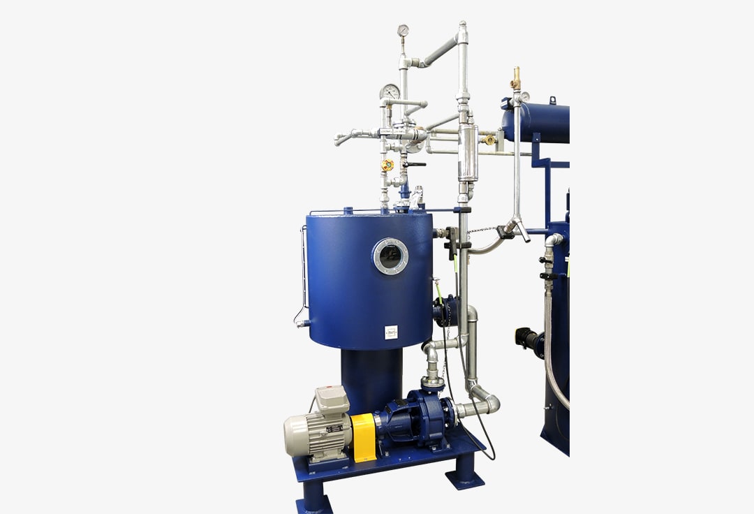 Die Vakuumeinheit, die passend zur Destillationsanlage DW von Renzmann ist